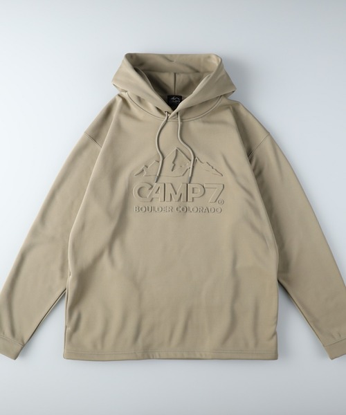 CAMP7（キャンプセブン）の「【CAMP7】エンボスロゴパーカー（パーカー・メンズ・ブラック/ベージュ/パープル/グレー/オフホワイト/ケリー・S/M/L/XL）」の12枚目の写真