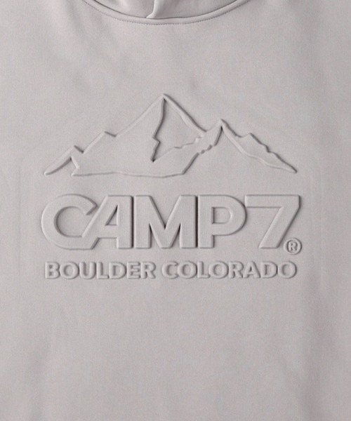 CAMP7（キャンプセブン）の「【CAMP7】エンボスロゴパーカー（パーカー・メンズ・ブラック/ベージュ/パープル/グレー/オフホワイト/ケリー・S/M/L/XL）」の16枚目の写真