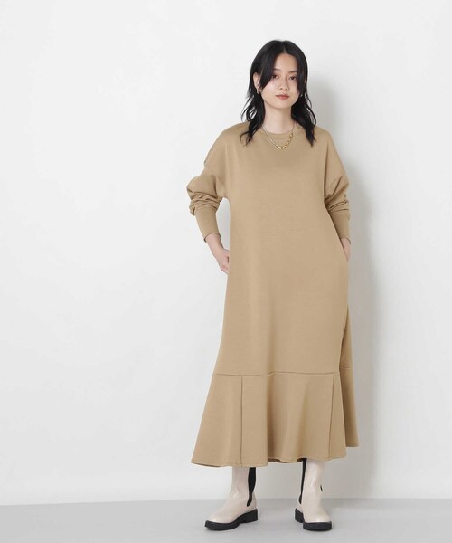 NATURAL BEAUTY BASIC（ナチュラルビューティーベーシック）の「ダンボールワンピース（ワンピース・レディース・ベージュ/ネイビー・MEDIUM）」の17枚目の写真