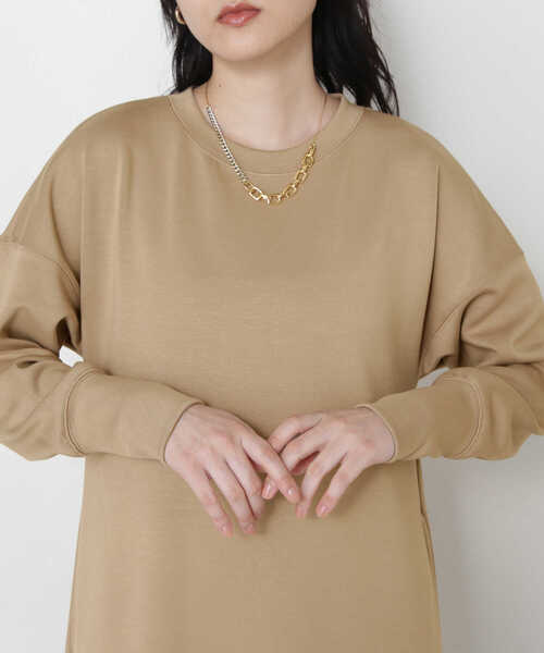 NATURAL BEAUTY BASIC（ナチュラルビューティーベーシック）の「ダンボールワンピース（ワンピース・レディース・ベージュ/ネイビー・MEDIUM）」の15枚目の写真