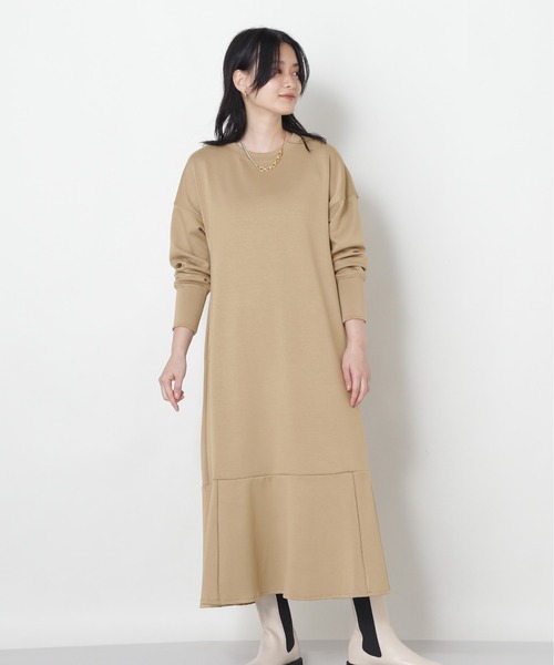 NATURAL BEAUTY BASIC（ナチュラルビューティーベーシック）の「ダンボールワンピース（ワンピース・レディース・ベージュ/ネイビー・MEDIUM）」の18枚目の写真