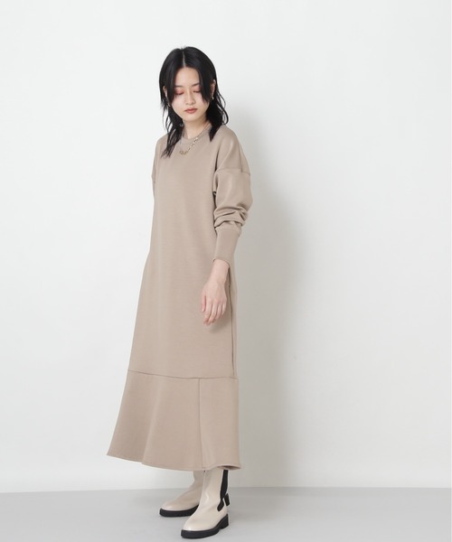 NATURAL BEAUTY BASIC（ナチュラルビューティーベーシック）の「ダンボールワンピース（ワンピース・レディース・ベージュ/ネイビー・MEDIUM）」の20枚目の写真