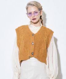 Solace | シャギーVネック前開きベスト(ベスト)