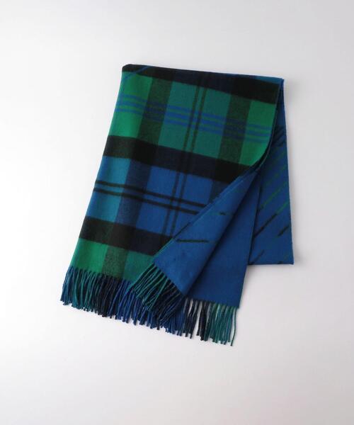 ＜Johnstons of Elgin＞CASHMERE DIAGONAL TARTAN STOLE/ストール