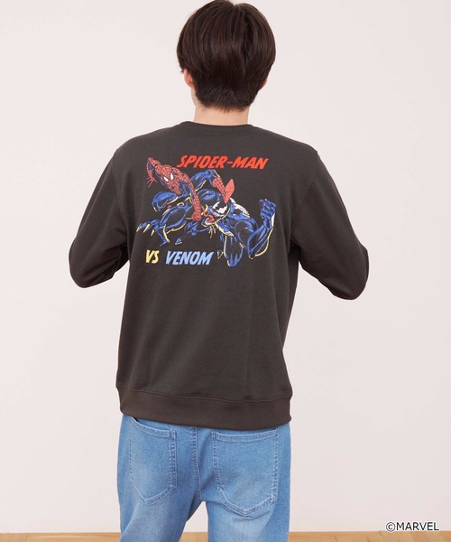 MARVEL(マーベル)の「【OUTDOOR PRODUCTS】【MARVEL/マーベル】 スパイダーマン ヴェノム 裏毛スウェット トレーナー(スウェット・メンズ・スミクロ/ブルー/オフホワイト/ブラック・X-LARGE/LARGE/MEDIUM)」の3枚目の写真