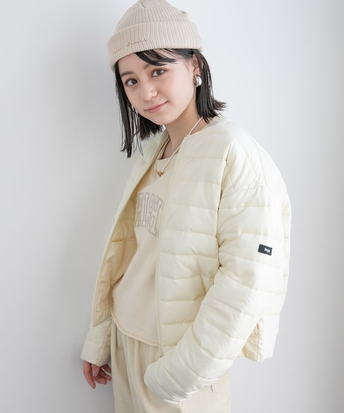 repipi armario（レピピ アルマリオ）の「ナカワタライトジャケット（その他アウター・キッズ・ホワイト/オレンジ/ブラック/ライトパープル・LARGE/MEDIUM）」の2枚目の写真