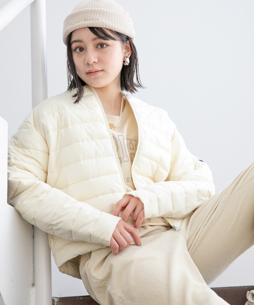 repipi armario（レピピ アルマリオ）の「ナカワタライトジャケット（その他アウター・キッズ・ホワイト/オレンジ/ブラック/ライトパープル・LARGE/MEDIUM）」の7枚目の写真