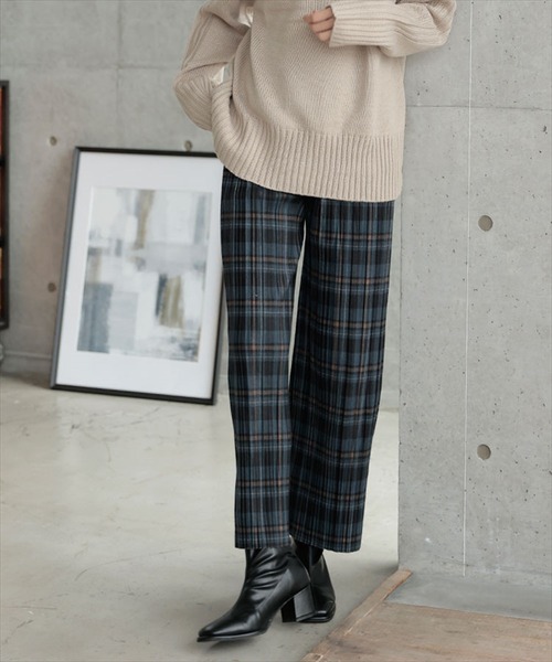 DONOBAN(ドノバン)の「プリーツチェックパンツ(その他パンツ・レディース・ブラック/ブラウン/ブルー・F)」の11枚目の写真
