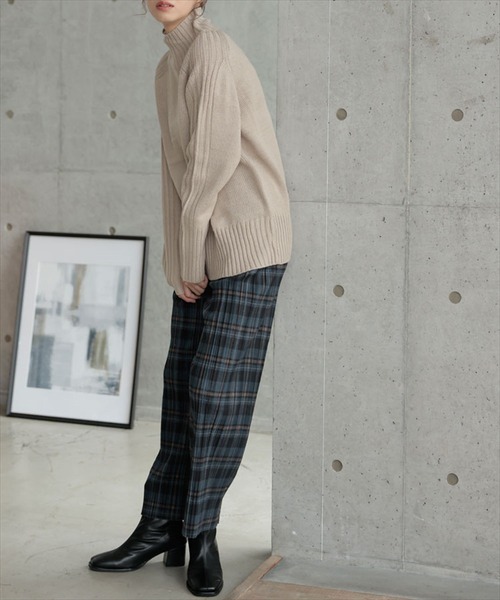 DONOBAN(ドノバン)の「プリーツチェックパンツ(その他パンツ・レディース・ブラック/ブラウン/ブルー・F)」の12枚目の写真
