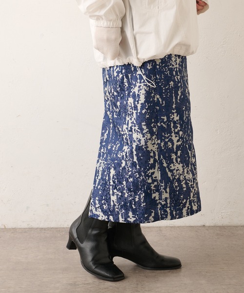 Omekashi（オメカシ）の「ジャガードイージースカート（スカート・レディース・グリーン/ネイビー・FREE）」の14枚目の写真