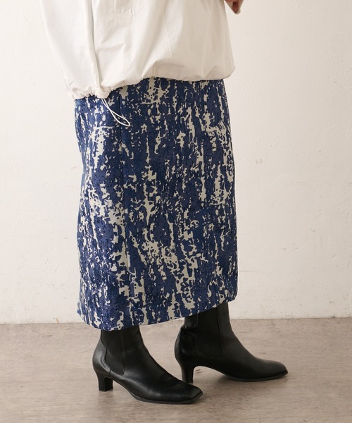 Omekashi（オメカシ）の「ジャガードイージースカート（スカート・レディース・グリーン/ネイビー・FREE）」の17枚目の写真
