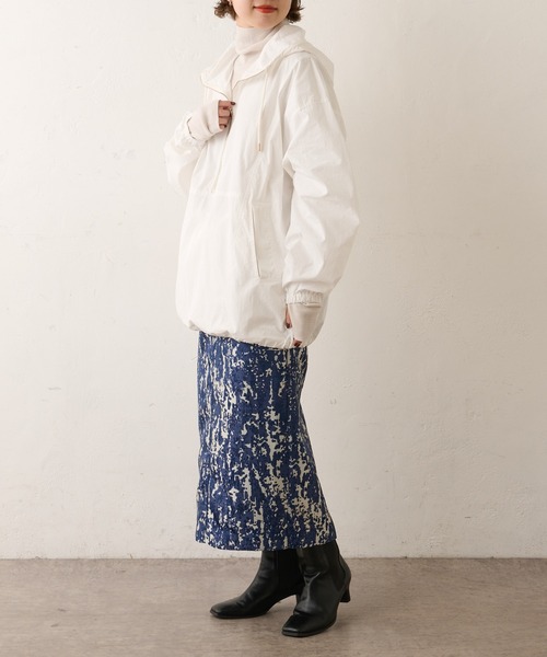 Omekashi（オメカシ）の「ジャガードイージースカート（スカート・レディース・グリーン/ネイビー・FREE）」の3枚目の写真