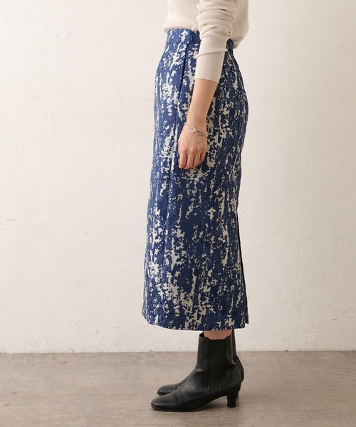 Omekashi（オメカシ）の「ジャガードイージースカート（スカート・レディース・グリーン/ネイビー・FREE）」の15枚目の写真