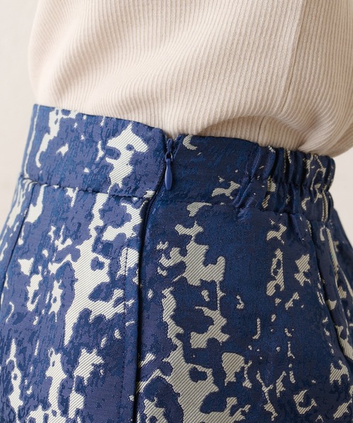 Omekashi（オメカシ）の「ジャガードイージースカート（スカート・レディース・グリーン/ネイビー・FREE）」の4枚目の写真