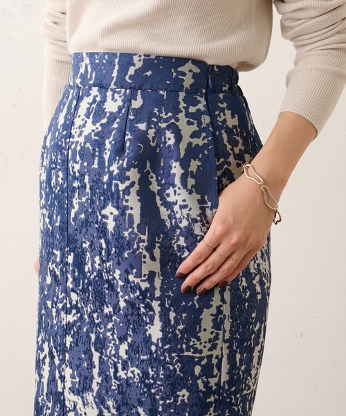 Omekashi（オメカシ）の「ジャガードイージースカート（スカート・レディース・グリーン/ネイビー・FREE）」の13枚目の写真