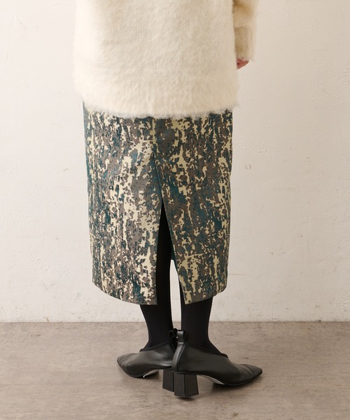 Omekashi（オメカシ）の「ジャガードイージースカート（スカート・レディース・グリーン/ネイビー・FREE）」の21枚目の写真