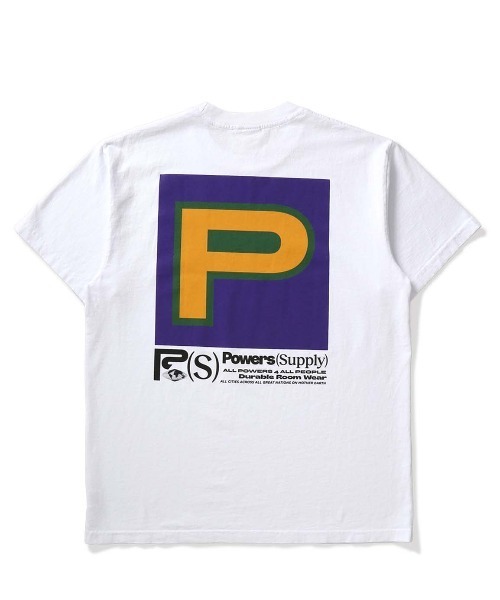 POWERS(パワーズ)の「POWERS BLOCK P SS TEE パワーズ UNION ユニオン Tシャツ(Tシャツ/カットソー・メンズ・ホワイト/ブラック/チョコ・SMALL/MEDIUM/LARGE/X-LARGE)」の2枚目の写真