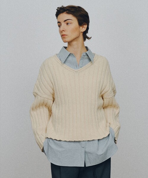 ワイドリブコットン ネックニット ニット セーター トップス Joseph Studio ジョゼフストゥディオ のファッション Studio ジョゼフストゥディオ のニット セーター ワイドリブコットン Joseph 最安値直送