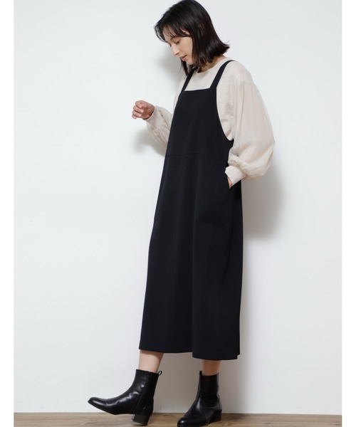 夏セール ワンピース ドレス Woman Human ポリエステルウールカルゼジャンパースカート 偉大な新品