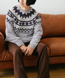ITEMS URBANRESEARCH（アイテムズ アーバンリサーチ）の「求心柄モールクルーネックニット（ニット/セーター・メンズ）」