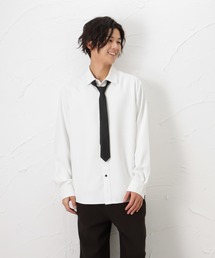 mossimo モッシモ ネクタイ付き バックプリント 長袖シャツ