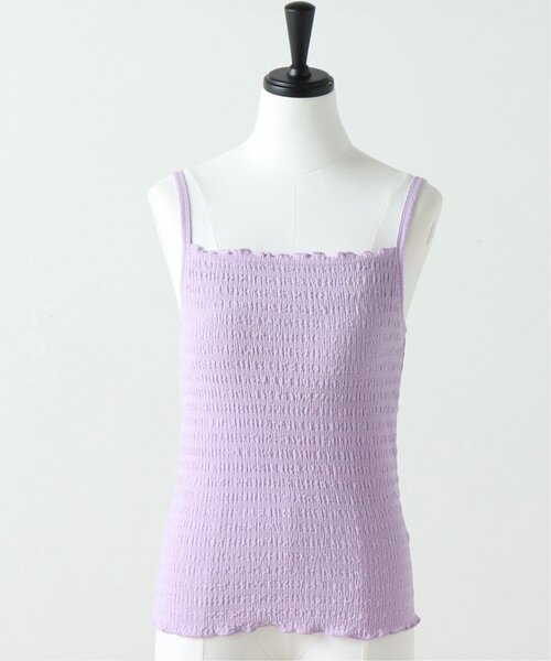 RAY CASSIN（レイカズン）の「くしゅくしゅカップ付きキャミ（キャミソール・レディース・ピンク/スミクロ/キナリ/ピンクベージュ/ブラック/ブラウン/オフホワイト/ダークブラウン・FREE）」の9枚目の写真