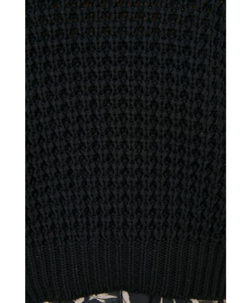 rienda(リエンダ)の「ワッフルVネックニットトップス(ニット/セーター・レディース・ブラック/ピンク/グリーン/アイボリー・FREE)」の13枚目の写真