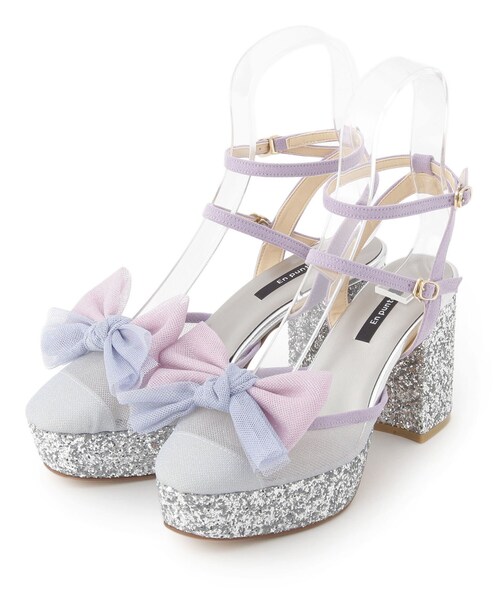 En Punto（エンプント）の「◆【残りわずか】シースループラットフォームリボンパンプス（パンプス・レディース・ブラック系2/アイボリー系2/ネイビー系6・LL/S/M/L）」の3枚目の写真