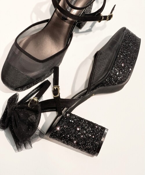 En Punto（エンプント）の「◆【残りわずか】シースループラットフォームリボンパンプス（パンプス・レディース・ブラック系2/アイボリー系2/ネイビー系6・LL/S/M/L）」の4枚目の写真