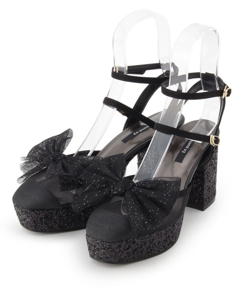 En Punto（エンプント）の「◆【残りわずか】シースループラットフォームリボンパンプス（パンプス・レディース・ブラック系2/アイボリー系2/ネイビー系6・LL/S/M/L）」の5枚目の写真