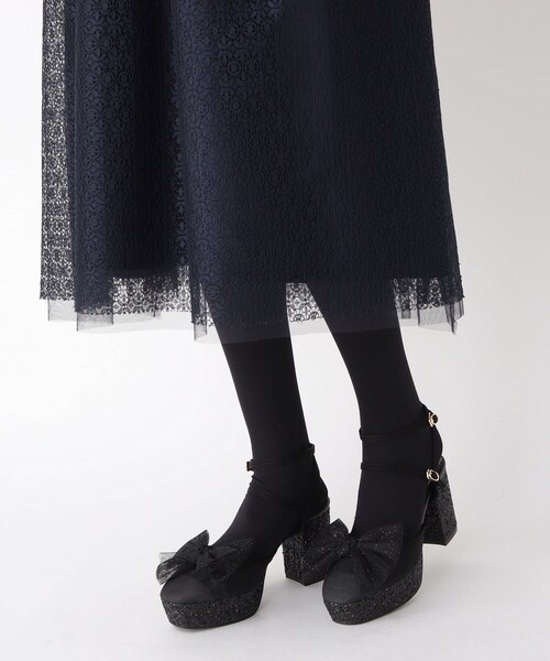 En Punto（エンプント）の「◆【残りわずか】シースループラットフォームリボンパンプス（パンプス・レディース・ブラック系2/アイボリー系2/ネイビー系6・LL/S/M/L）」の13枚目の写真