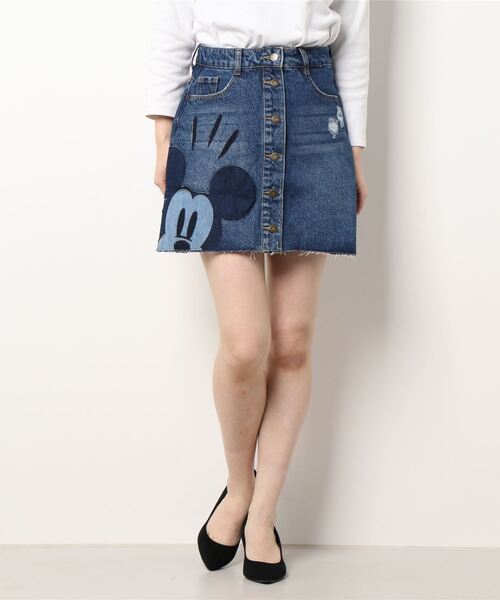 Desigual（デシグアル）の「ミッキーマウス パッチワークミニスカート（スカート・レディース・ブルー・42/36/40/34/38）」の8枚目の写真