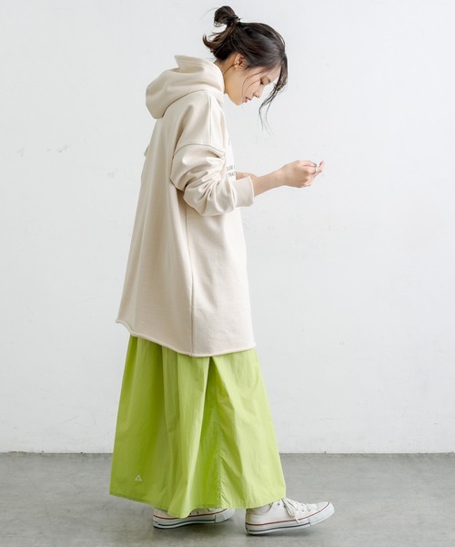 PUAL CE CIN（ピュアルセシン）の「裏起毛ロゴプリントパーカー（パーカー・レディース・ベージュ/グリーン/ナチュラル/チャコール・FREE）」の12枚目の写真