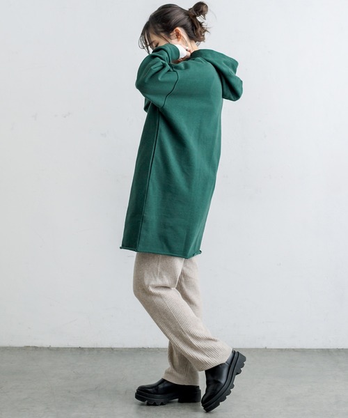 PUAL CE CIN（ピュアルセシン）の「裏起毛ロゴプリントパーカー（パーカー・レディース・ベージュ/グリーン/ナチュラル/チャコール・FREE）」の17枚目の写真