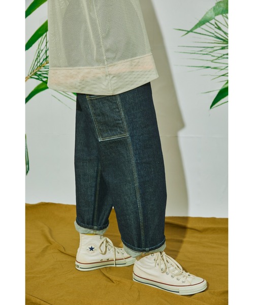 AlexanderLeeChang(アレキサンダーリーチャン)の「AlexanderLeeChang/アレキサンダーリーチャン CARPENTER DNM ツータック ワンウォッシュ(デニムパンツ・メンズ・インディゴブルー・0/1/2/3/4)」の3枚目の写真