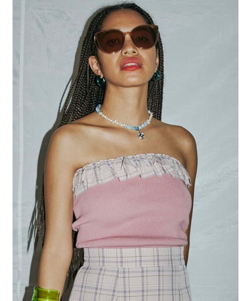 PAMEO POSE（パメオポーズ）の「Perfect Bare Top（チューブトップ・レディース・ピンク/グリーン/ブラック・FREE）」の3枚目の写真