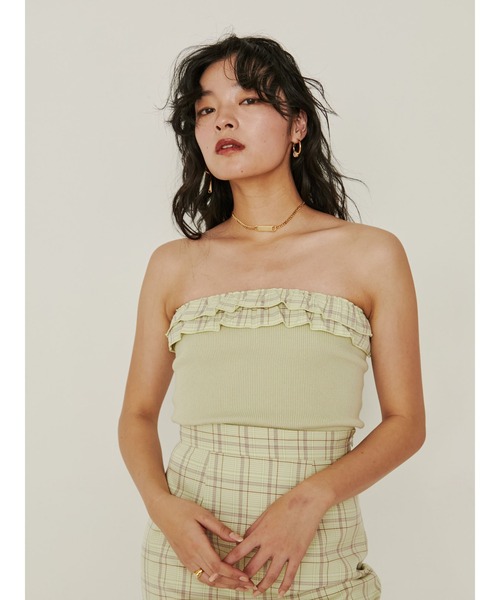 PAMEO POSE（パメオポーズ）の「Perfect Bare Top（チューブトップ・レディース・ピンク/グリーン/ブラック・FREE）」の21枚目の写真