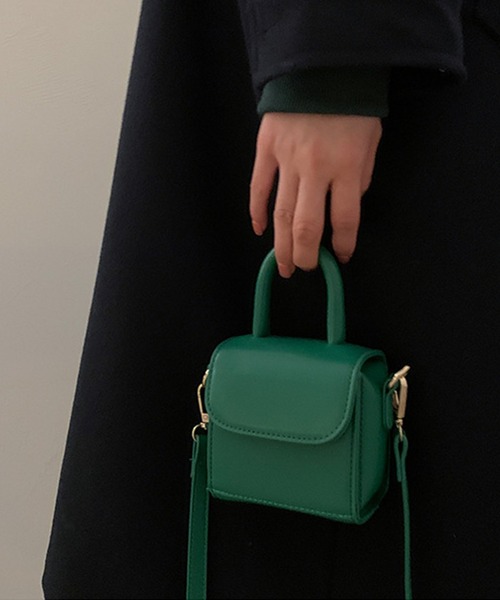 aimoha（アイモハ）の「フェイクレザー ミニショルダーバッグ (LV)（ショルダーバッグ・レディース・チョコ/グリーン/ブラック/イエロー/ホワイト・FREE）」の4枚目の写真