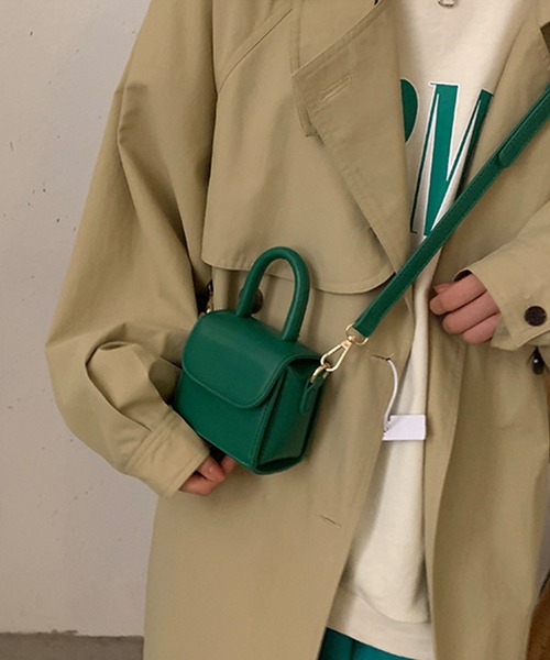 aimoha（アイモハ）の「フェイクレザー ミニショルダーバッグ (LV)（ショルダーバッグ・レディース・チョコ/グリーン/ブラック/イエロー/ホワイト・FREE）」の16枚目の写真