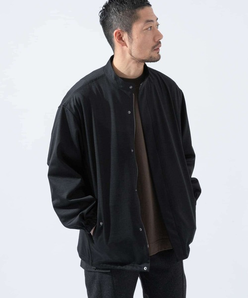 URBAN RESEARCH ROSSO MEN（アーバンリサーチロッソメン）の「ハイブリッドボンディングスタンドブルゾン『セットアップ対応』（ブルゾン・メンズ・ブラック/ネイビー・MEDIUM/LARGE）」の3枚目の写真