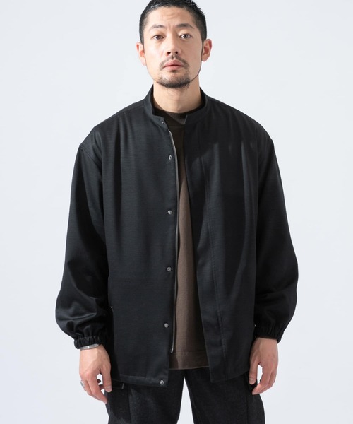 URBAN RESEARCH ROSSO MEN（アーバンリサーチロッソメン）の「ハイブリッドボンディングスタンドブルゾン『セットアップ対応』（ブルゾン・メンズ・ブラック/ネイビー・MEDIUM/LARGE）」の11枚目の写真