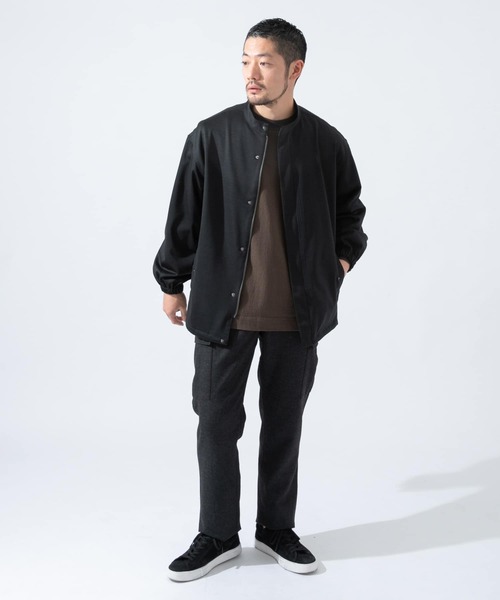 URBAN RESEARCH ROSSO MEN（アーバンリサーチロッソメン）の「ハイブリッドボンディングスタンドブルゾン『セットアップ対応』（ブルゾン・メンズ・ブラック/ネイビー・MEDIUM/LARGE）」の15枚目の写真