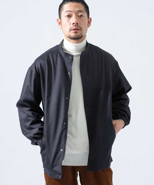 URBAN RESEARCH ROSSO MEN（アーバンリサーチロッソメン）の「ハイブリッドボンディングスタンドブルゾン『セットアップ対応』（ブルゾン・メンズ・ブラック/ネイビー・MEDIUM/LARGE）」の8枚目の写真