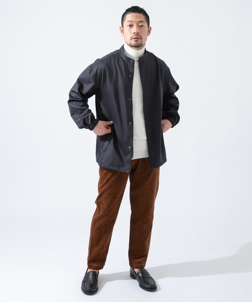 URBAN RESEARCH ROSSO MEN（アーバンリサーチロッソメン）の「ハイブリッドボンディングスタンドブルゾン『セットアップ対応』（ブルゾン・メンズ・ブラック/ネイビー・MEDIUM/LARGE）」の5枚目の写真