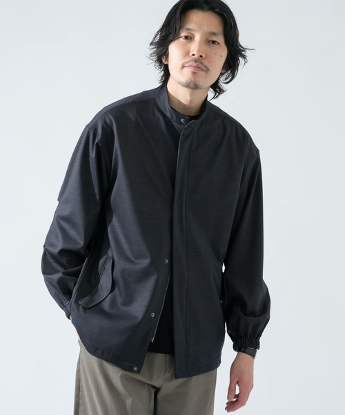 URBAN RESEARCH ROSSO MEN（アーバンリサーチロッソメン）の「ハイブリッドボンディングスタンドブルゾン『セットアップ対応』（ブルゾン・メンズ・ブラック/ネイビー・MEDIUM/LARGE）」の4枚目の写真