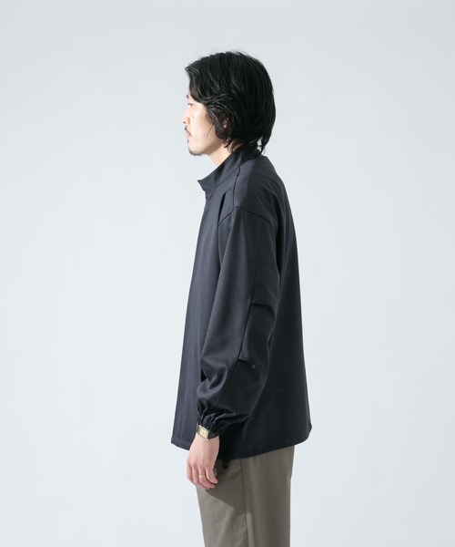 URBAN RESEARCH ROSSO MEN（アーバンリサーチロッソメン）の「ハイブリッドボンディングスタンドブルゾン『セットアップ対応』（ブルゾン・メンズ・ブラック/ネイビー・MEDIUM/LARGE）」の16枚目の写真