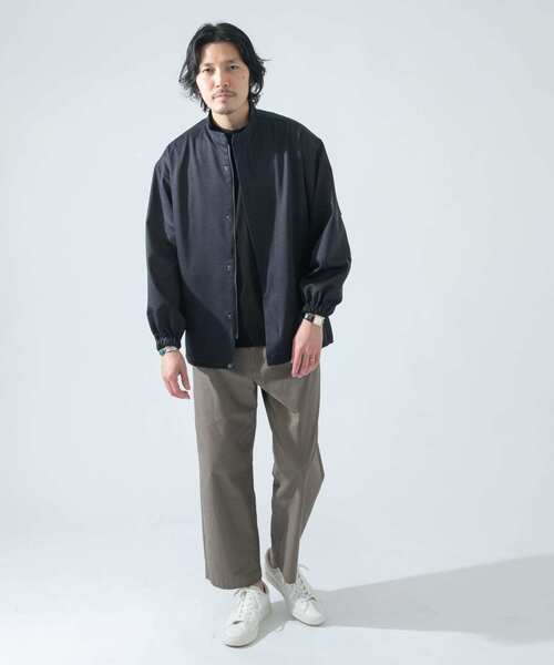 URBAN RESEARCH ROSSO MEN（アーバンリサーチロッソメン）の「ハイブリッドボンディングスタンドブルゾン『セットアップ対応』（ブルゾン・メンズ・ブラック/ネイビー・MEDIUM/LARGE）」の7枚目の写真