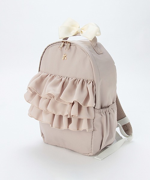 petit main（プティマイン）の「シフォンフリルリュック（バックパック/リュック・キッズ・グレー/サックスブルー/ライトピンク・M/S）」の2枚目の写真
