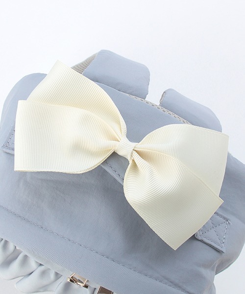 petit main（プティマイン）の「シフォンフリルリュック（バックパック/リュック・キッズ・グレー/サックスブルー/ライトピンク・M/S）」の13枚目の写真