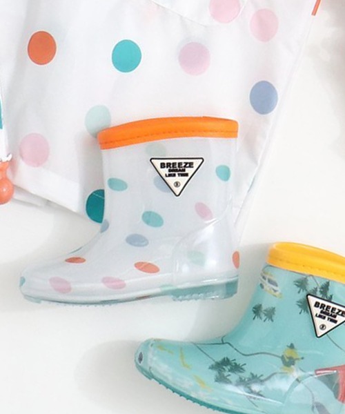 BREEZE(ブリーズ)の「4柄レインブーツ(レインシューズ・キッズ・アイボリー/ターコイズブルー/ネイビー/イエロー・18/14/15 /16/17)」の2枚目の写真